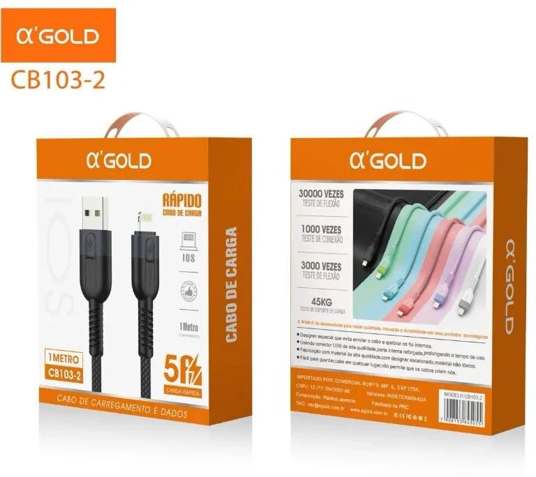 Cabo de dados Carregador Lightning Iphone A´gold CB103-2