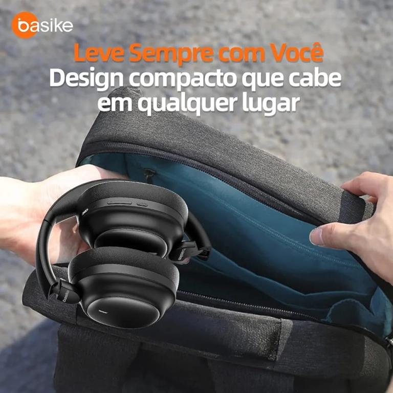 FONE DE OUVIDO BLUETOOTH - HEADPHONE SEM RUÍDOS - BA-FON144 - BASIKE