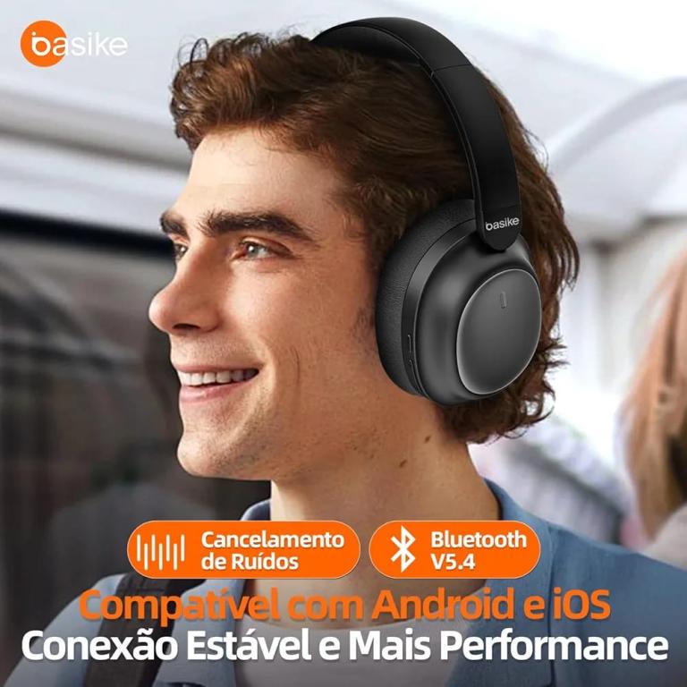 FONE DE OUVIDO BLUETOOTH - HEADPHONE SEM RUÍDOS - BA-FON144 - BASIKE