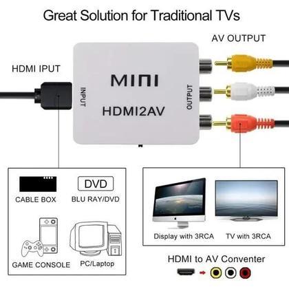 Conversor De Av P/ Hdmi - Hd Vídeo Converter Full Hd Rca