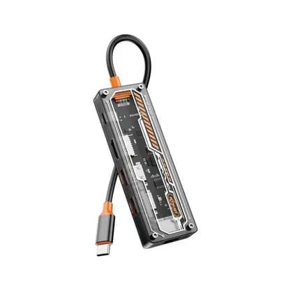 Hub USB Multifunção HDMI RJ45 USB-C 3.0 4K Knup KP-HB507