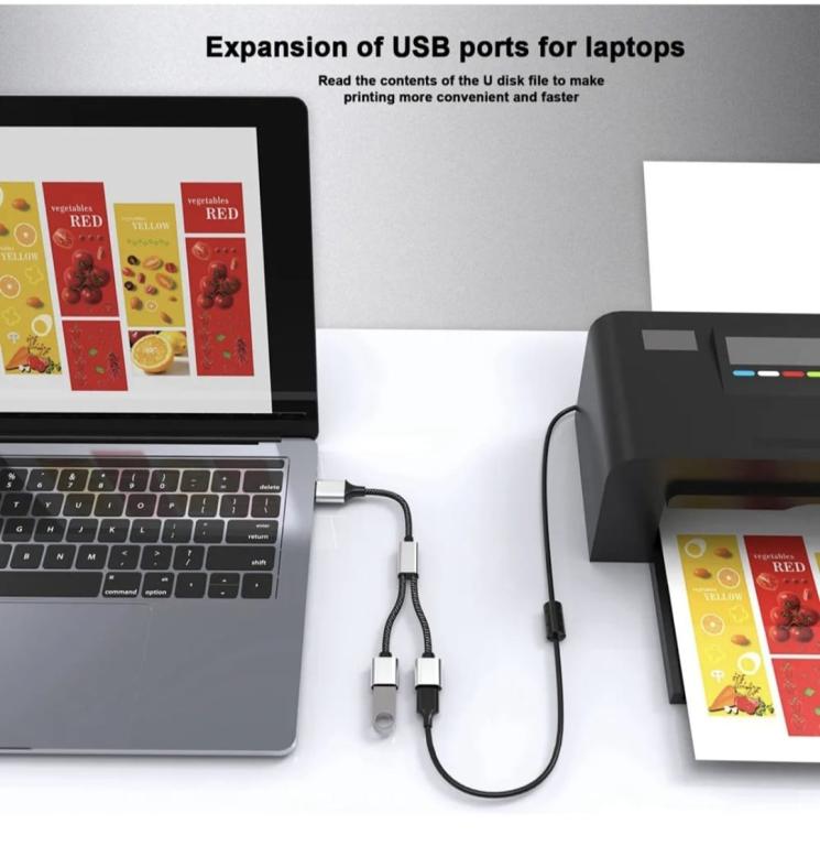 Adaptador Usb Usb De 2/3 Em 1 Usb/tipo C Host Power Y Sp-  PEI-CT25