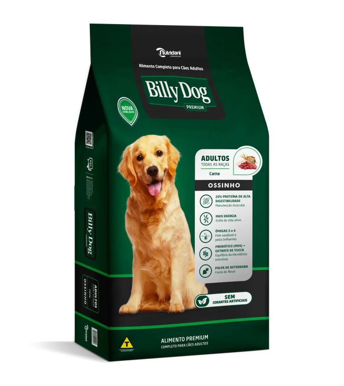 R. CÃES AD. BILLY DOG OSSINHOS CARNE 7KG