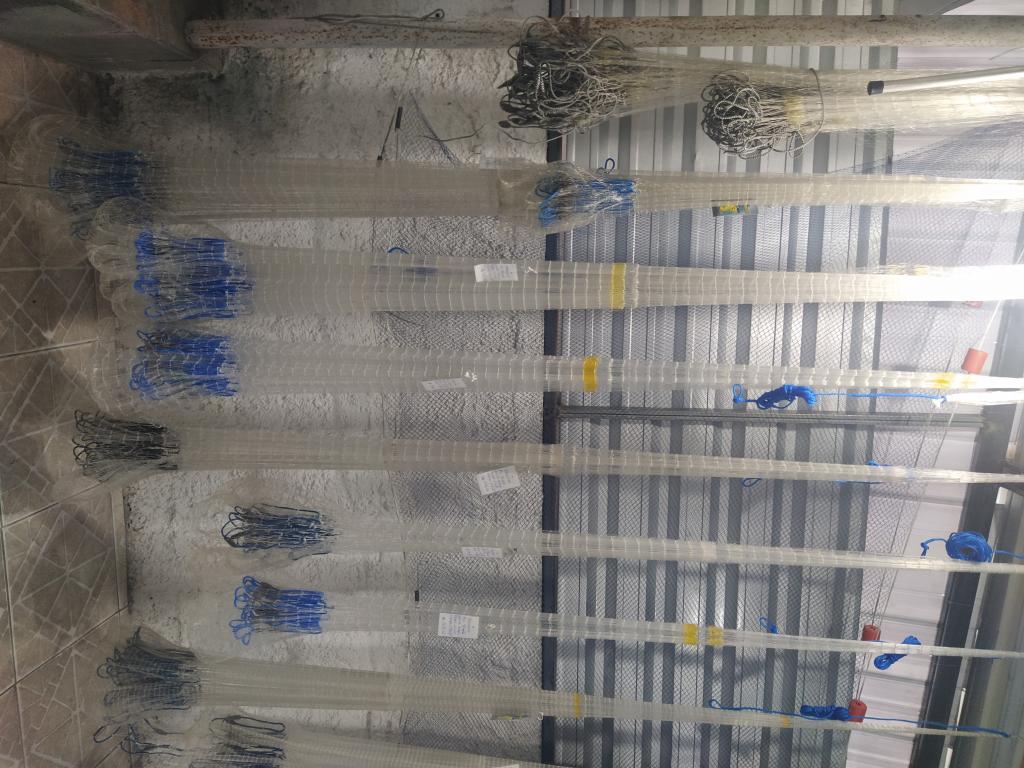 TARRAFA PARA CAMARÃO: FIO: 25mm/ MALHA: 12mm / RODA: 10m /ALTURA: 1.70m