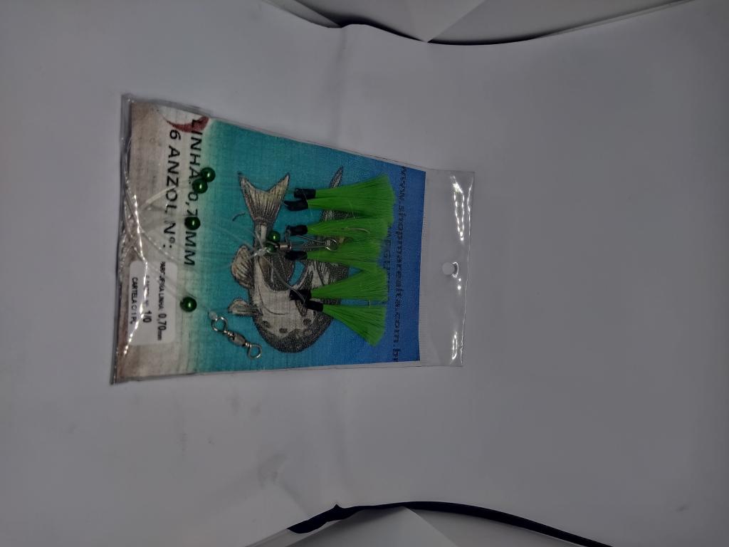 PARGUEIRA COM CABELO EM VARIAS CORES - FIO: 0.70 COM 6 ANZOL REF: 4330 Nº: 01