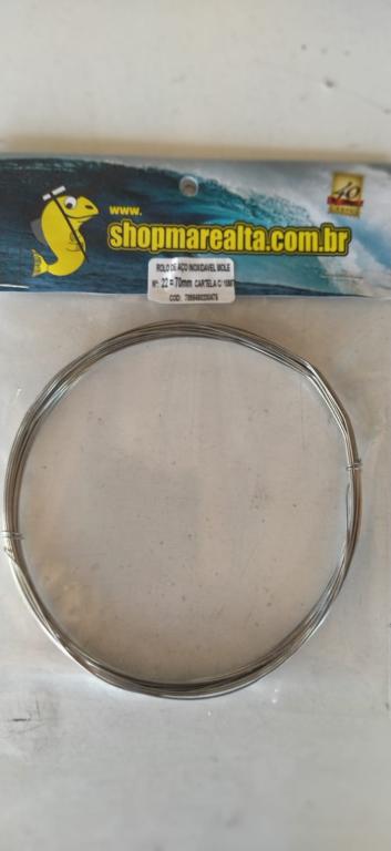 ROLO DE AÇO INOXDAVEL DURO REF: 0.40mm - CARTELA C/ 10 MT