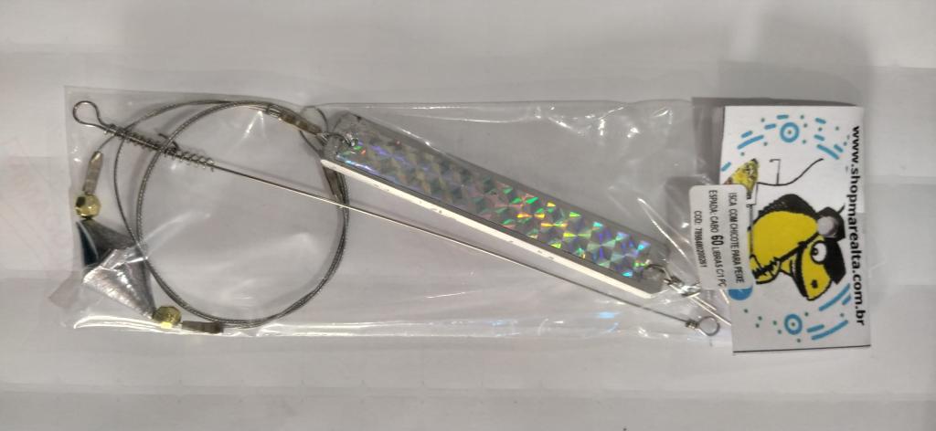 CHICOTE COM CHAPA PARA PEIXE ESPADA REF: 60 LIBRA - CARTELA C/ 1 PÇ