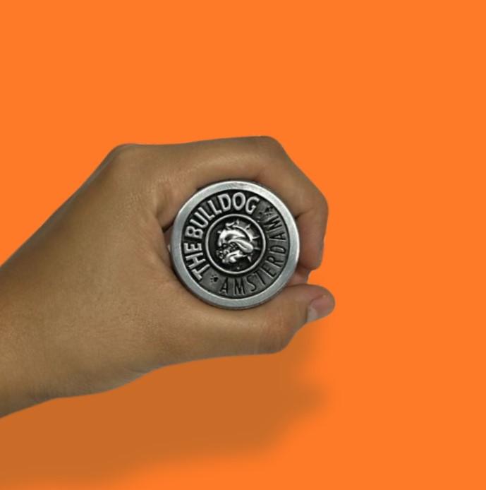 DICHAVADOR DE METAL / ZINCO PRATA THE BULLDOG 3 PARTES