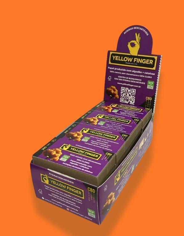 PITEIRA YELLOW FINGER DOUBLE COTTON BROWN LARGE