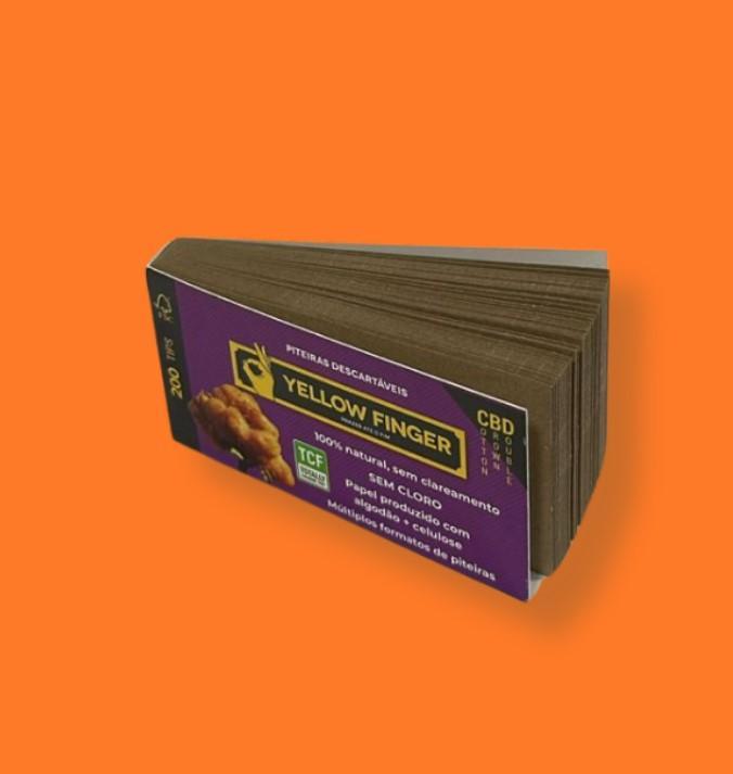 PITEIRA YELLOW FINGER DOUBLE COTTON BROWN LARGE