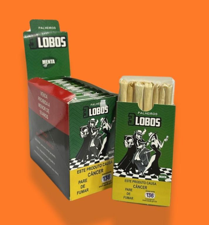 CIGARRO DE PALHA 3 LOBOS MENTA