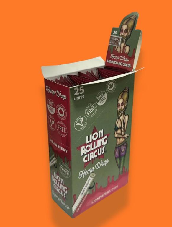 BLUNT LION ROLLING CIRCUS HEMP SABOR STRAWBERRY