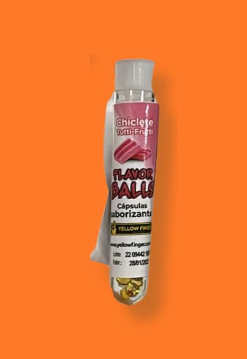 FLAVOR BALLS YELLOW FINGER CHICLETE TUTTI-FRUTTI