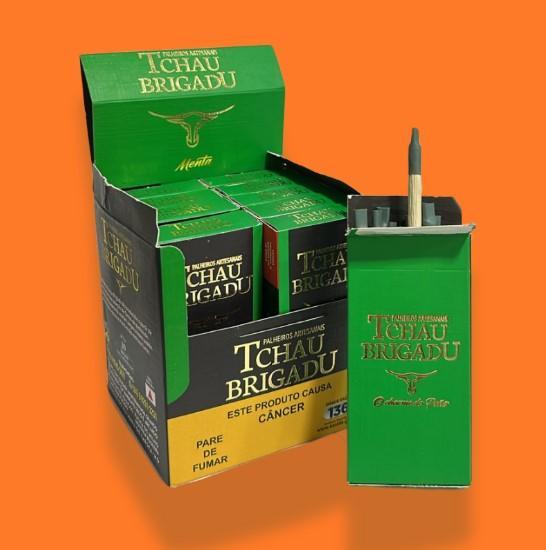 CIGARRO DE PALHA TCHAU BRIGADU MENTA COM PITEIRA