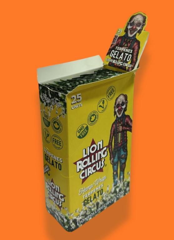 BLUNT LION ROLLING CIRCUS HEMP SABOR TERPENES GELATO