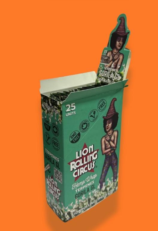 BLUNT LION ROLLING CIRCUS HEMP SABOR TERPENES GORILA GLUE
