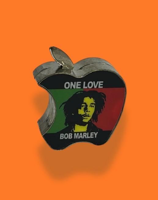 DICHAVADOR DE METAL / ZINCO APPLE BOB MARLEY 2 PARTES