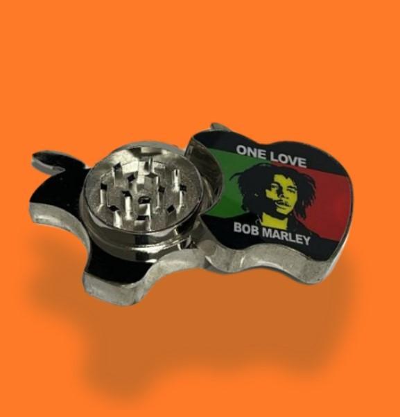 DICHAVADOR DE METAL / ZINCO APPLE BOB MARLEY 2 PARTES