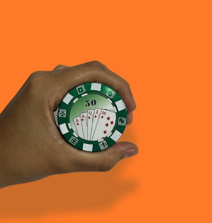 DICHAVADOR DE ZINCO FICHAS POKER 3 PARTES