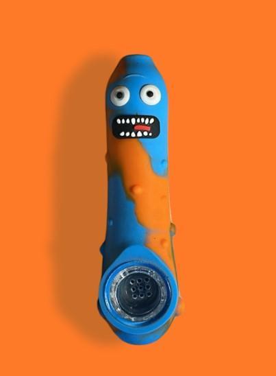 CACHIMBO DE SILICONE E VIDRO MOON CARETA