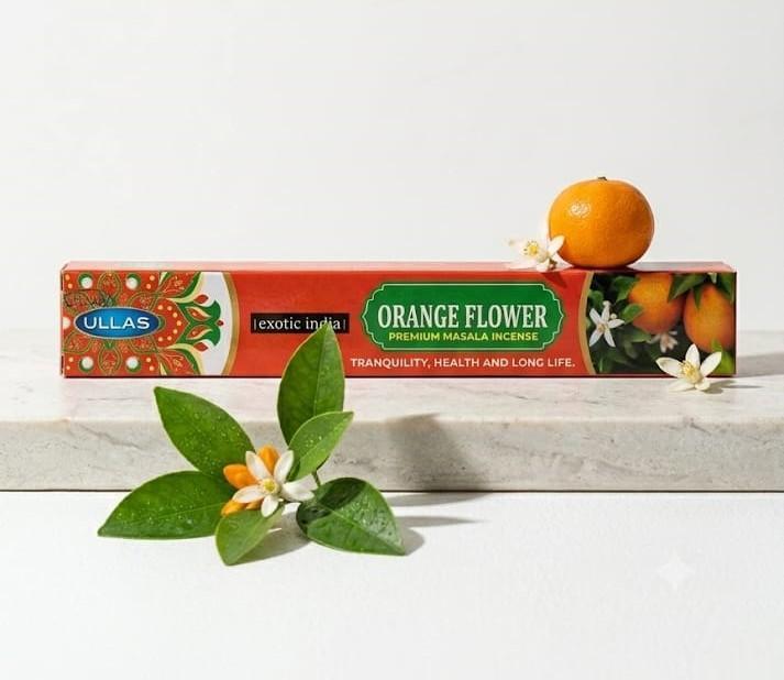 INCENSO ULLAS EXOTIC INDIA  FLOR ALARANJADA