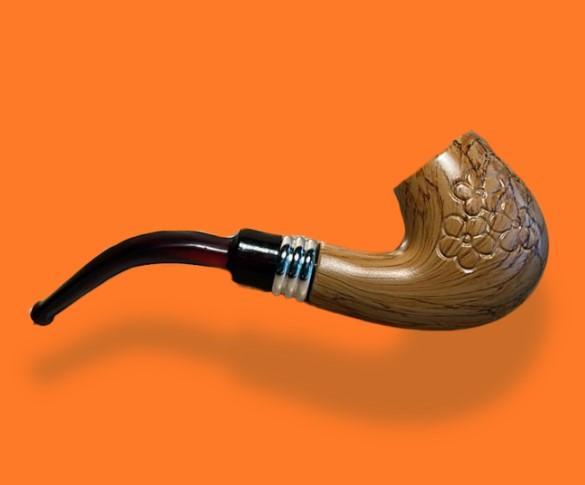 CACHIMBO DE MADEIRA CHUNG FENG FLORIDO CLARO BX116