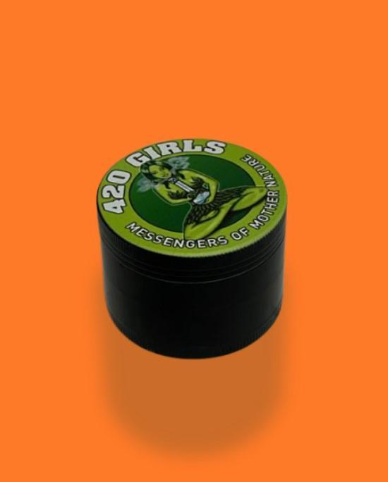 DICHAVADOR DE METAL MOON PRETO CANNABIS LIFE STYLE 4 PARTES