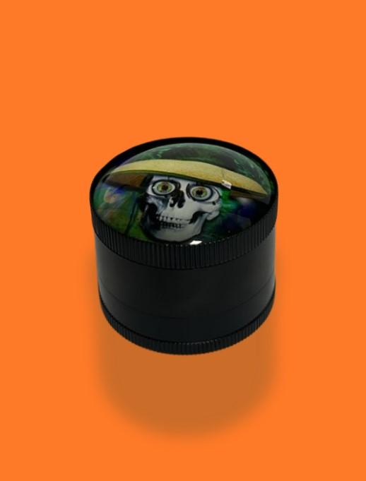 DICHAVADOR DE METAL MOON PRETO COM VIDRO ILUSÃO DE OTICA 4 PARTES