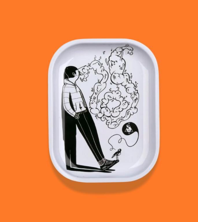 BANDEJA DE METAL SQUADAFUM ALEX SENNA PEQUENA