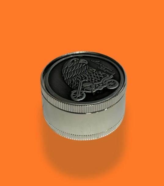 DICHAVADOR DE ZINCO PRATA MÉDIO ESTAMPADO 3 PARTES