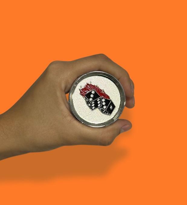 DICHAVADOR (ZINCO) TOK 2 PARTES PRATA MIXED DESIGNS 50*25MM