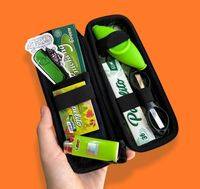 KIT FASHION GREEN - CASE PUFF SLIM VERDE