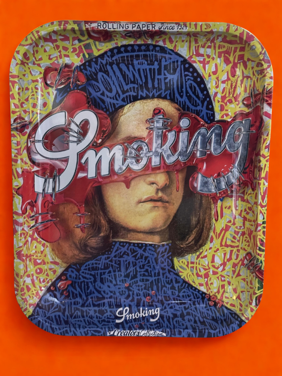 BANDEJA DE METAL SMOKING PORTRAIT EXTRA GRANDE
