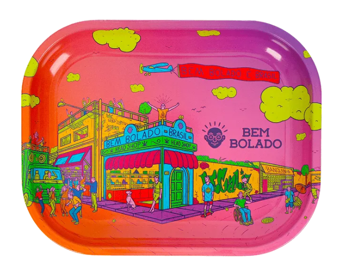 BANDEJA DE METAL BEM BOLADO - LOJINHA DA BRISA (18x14cm)