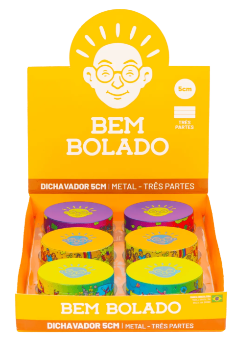 DICHAVADOR DE ZINCO BEM BOLADO 3 PARTES 5CM (MIX)
