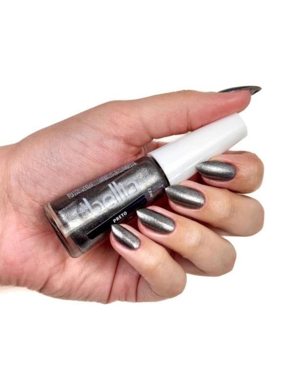 ESMALTE BELLIA METALICO PRETO