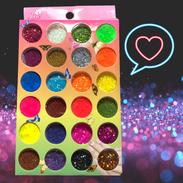 GLITTER MIX COM PÓ NEON 24UN