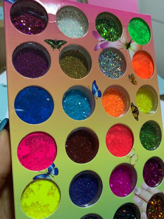 GLITTER MIX COM PÓ NEON 24UN