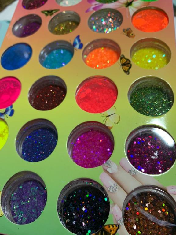 GLITTER MIX COM PÓ NEON 24UN