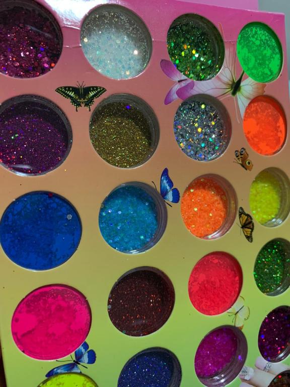 GLITTER MIX COM PÓ NEON 24UN