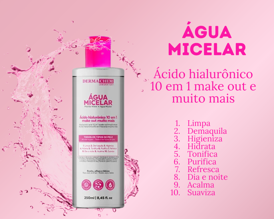 AGUA MICELAR ACIDO HIALURONICO 250ml DERMACHEM
