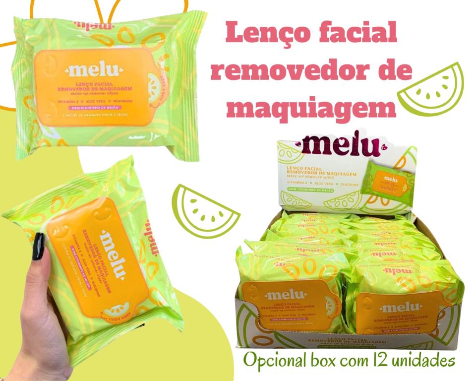 LENÇO FACIAL REMOVEDOR DE MAQUIAGEM MELU