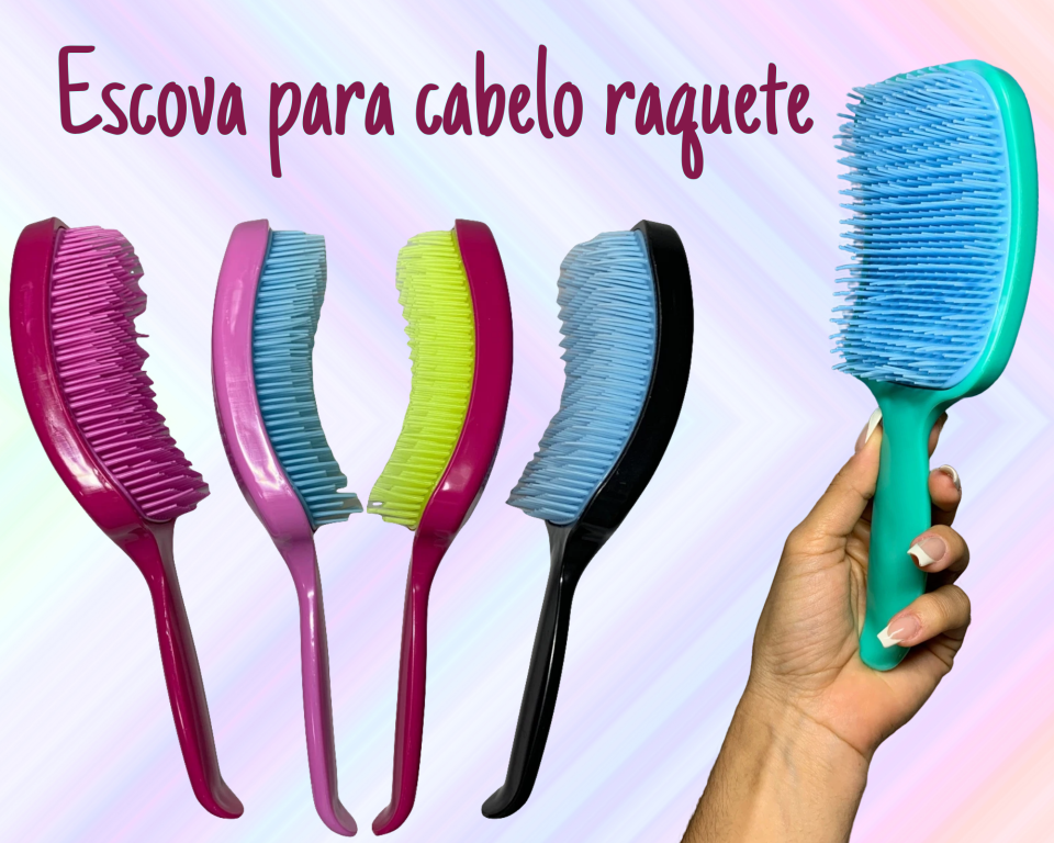 ESCOVA PARA CABELO RAQUETE