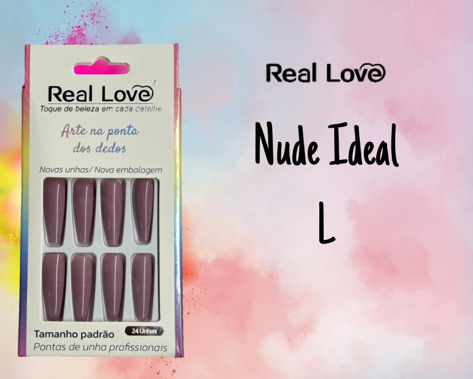 UNHA POSTIÇA NUDE IDEAL C/24 REAL LOVE