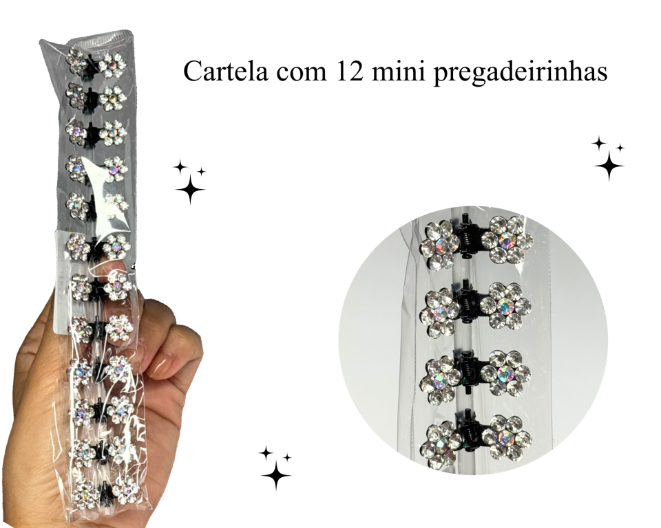 KIT MINI PREGADEIRA C/ STRASS C/12