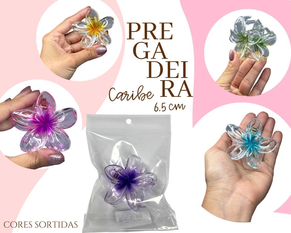 PREGADEIRA CARIBE TRANSPARENTE 6.5cm