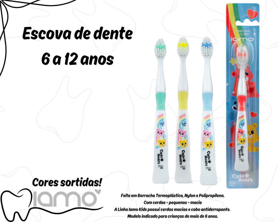 ESCOVA DE DENTES INFANTIL MACIA 6-12 ANOS