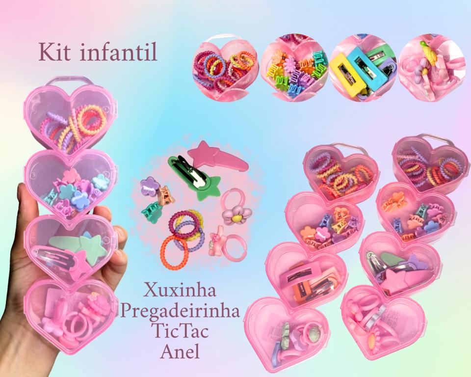 KIT MIX PREGADEIRA ,XUXA ,PRESILHA E ANEL CORAÇÃO