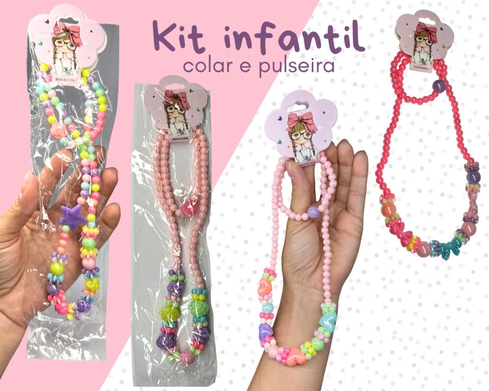 MIX  PULSEIRA E COLAR  INFANTIL