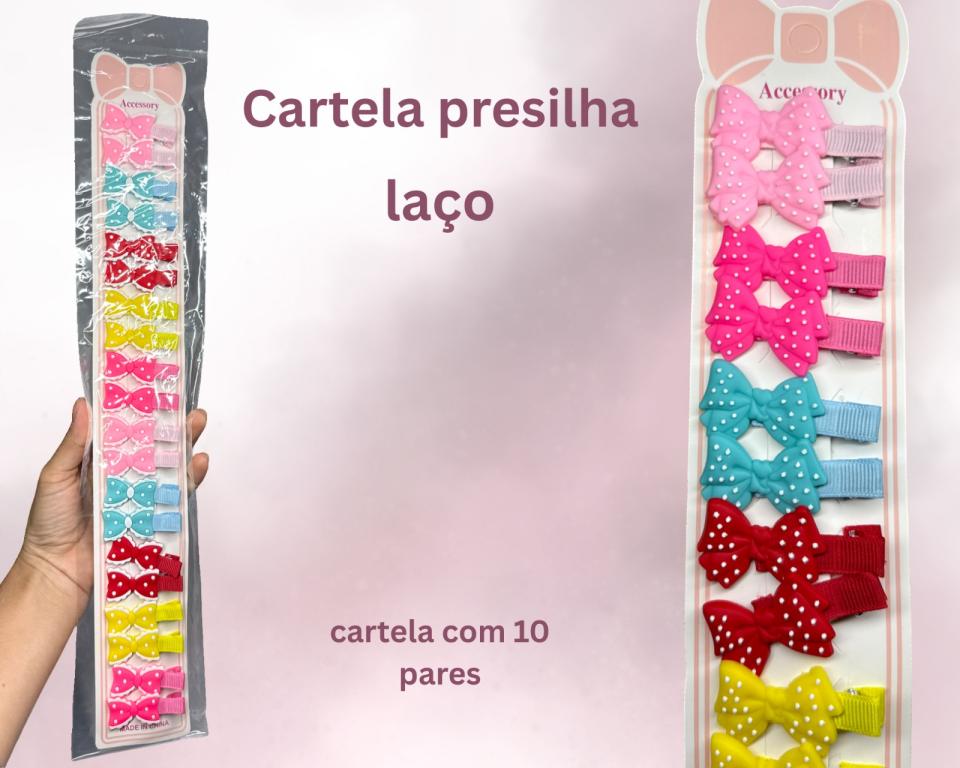 CARTELA PRESILHA C/20 LAÇO VARIADOS